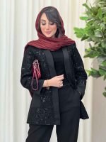 مانتو پولک دوزی روشنا کد 6157 - تصویر 7