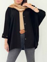 مانتو پانچ آستین دو دکمه کد 6135 - تصویر 6