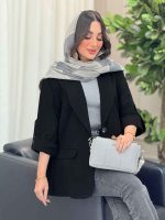مانتو لینن دو دکمه جیب نما کد 6158 - تصویر 18