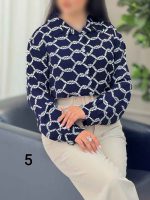شومیز طرح دار آیسان کد 6136 - تصویر 19