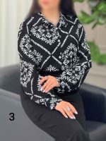 شومیز طرح دار آیسان کد 6136 - تصویر 16