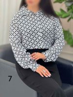 شومیز طرح دار آیسان کد 6136 - تصویر 15