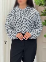 شومیز طرح دار آیسان کد 6136 - تصویر 6