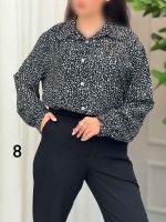 شومیز طرح دار آیسان کد 6136 - تصویر 14
