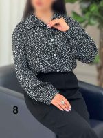 شومیز طرح دار آیسان کد 6136 - تصویر 24