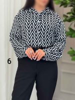 شومیز طرح دار آیسان کد 6136 - تصویر 4