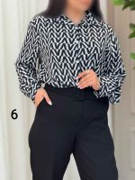 شومیز طرح دار آیسان کد 6136 - تصویر 13