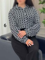شومیز طرح دار آیسان کد 6136 - تصویر 23