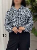 شومیز طرح دار آیسان کد 6136 - تصویر 3