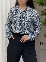 شومیز طرح دار آیسان کد 6136 - تصویر 12