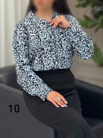 شومیز طرح دار آیسان کد 6136 - تصویر 22