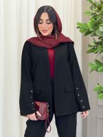 مانتو جیب نما آستین چهاردکمه کد 6111 - تصویر 12