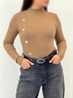 بلوز یقه سه سانت کبریتی کد 6075 - تصویر 5