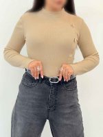 بلوز یقه سه سانت کبریتی کد 6075 - تصویر 3