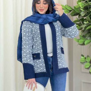 مانتو جین نواردوزی جیب سگک کد 6141