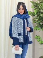 مانتو جین نواردوزی جیب سگک کد 6141 - تصویر 8