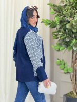 مانتو جین نواردوزی جیب سگک کد 6141 - تصویر 4