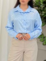 شومیز ساتن طرح پلنگی کد 6126