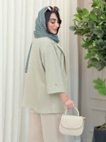 مانتو سگک دار جیب نما کد 6142 - تصویر 10