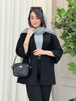 مانتو سگک دار جیب نما کد 6142 - تصویر 14