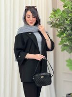 مانتو سگک دار جیب نما کد 6142 - تصویر 16