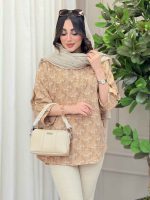 مانتو شومیزی آستین پاگن گلاره کد 6127 - تصویر 9