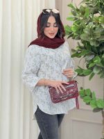 مانتو شومیزی آستین پاگن گلاره کد 6127 - تصویر 11