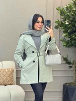 بارانی چهار دکمه آستین بند دار کد 5402 - تصویر 22