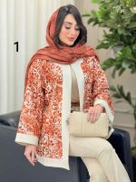 مانتو طرح دار الهام کد 6166 - تصویر 2