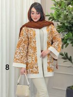 مانتو طرح دار الهام کد 6166 - تصویر 9