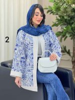 مانتو طرح دار الهام کد 6166 - تصویر 19
