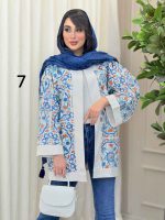 مانتو طرح دار الهام کد 6166 - تصویر 13