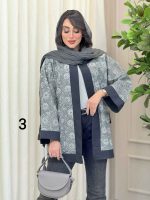 مانتو طرح دار الهام کد 6166 - تصویر 10