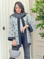 مانتو طرح دار الهام کد 6166 - تصویر 16