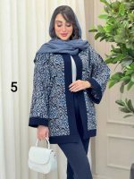 مانتو طرح دار الهام کد 6166 - تصویر 18