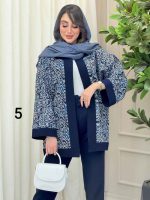 مانتو طرح دار الهام کد 6166 - تصویر 7