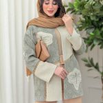 مانتو طرح دار سنجاقک کد 6174