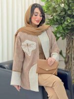 مانتو طرح دار سنجاقک کد 6174 - تصویر 7