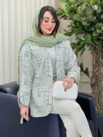 مانتو طرح دار جلو باز یسنا کد 6165 - تصویر 11
