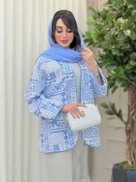 مانتو طرح دار جلو باز یسنا کد 6165 - تصویر 19