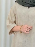 مانتو لینن نچرال مهگل کد 6137 - تصویر 20