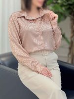 شومیز ساتن طرح پلنگی کد 6126 - تصویر 12