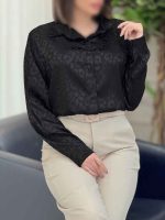 شومیز ساتن طرح پلنگی کد 6126 - تصویر 13