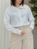 شومیز ساتن طرح پلنگی کد 6126 - تصویر 8