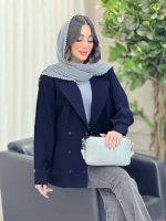 مانتو شش دکمه دو جیب کد 6172 - تصویر 5