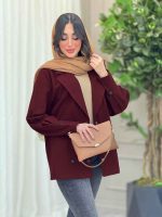 مانتو شش دکمه دو جیب کد 6172 - تصویر 6