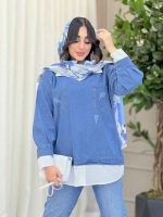 جین ترکیبی دو جیب زاپ دار کد 6078 - تصویر 7