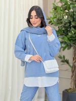 جین ترکیبی دو جیب زاپ دار کد 6078 - تصویر 5