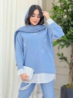 جین ترکیبی دو جیب زاپ دار کد 6078 - تصویر 9