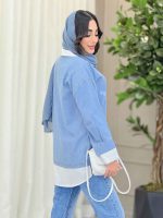 جین ترکیبی دو جیب زاپ دار کد 6078 - تصویر 12
